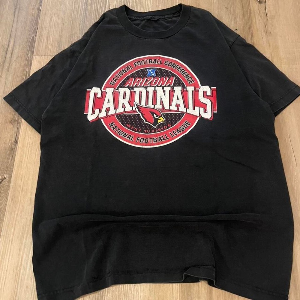 Vintage Arizona Cardinals NFL T-Shirt Mens Black Short Sleeve Football Tee